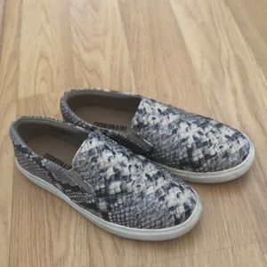 Snake print slide on casual shoe